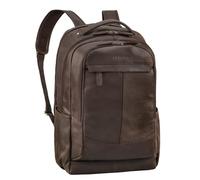 STILORD 'Maxim' Brown Leather Laptop Rucksack 17 to 19 Inch Modern Business Backpack for School Work Travel Extra Large Backpack Mens Womens from Real Vintage Leather
