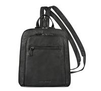 STILORD "Millie Women's Black Leather Backpack Small Shoulder Bag Crossbody Genuine Leather Rucksack Bag Convertible Mini Daypack with Anti Theft