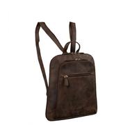 STILORD "Millie Women's Brown Leather Backpack Small Shoulder Bag Crossbody Genuine Leather Rucksack Bag Convertible Mini Daypack with Anti Theft