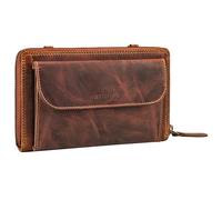 STILORD 'Monica' Leather Wallet with Mobile Phone Compartment Ladies Mobile Phone Bag Woman Clutch Purse for Shoulder Bag Crossbody Wallet for Women, Colour:Salerno - Brown