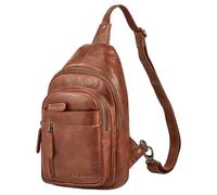 STILORD "Montego 2-In-1 Mens Leather Sling Bag Crossbody Backpack Genuine Leather Chest Bag Men Large Over Shoulder Bags With Anti Theft For Travel Outdoor Everyday Colour:brandy - cognac