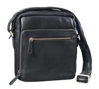 STILORD 'Nathan' Vintage Cross-body Bag Small for men/shoulder bag/for 10.1 inch Tablets iPad genuine buff leather, Colour:black