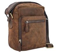 STILORD 'Nathan' Vintage Cross-body Bag Small for men/shoulder bag/for 10.1 inch Tablets iPad genuine buff leather, Colour:colorado - brown