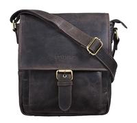 STILORD "Nevio" Men's Leather Shoulder Bag | Small Messenger Bag Elegant Vintage Design | Crossbody Bag for 10.1 Inch Tablet iPad Genuine Leather Colour:Dark - Brown