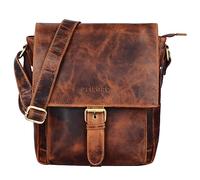 STILORD "Nevio" Men's Leather Shoulder Bag | Small Messenger Bag Elegant Vintage Design | Crossbody Bag for 10.1 Inch Tablet iPad Genuine Leather Colour:Kara - Cognac