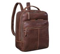 STILORD 'Nikita' Leather Rucksack Vintage 13,3 Inch Laptop Backpack for Women Men Travel Backpack Work Bag Casual Daypack in Genuine Leather, Colour:Torres - Brown
