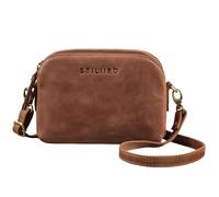 STILORD 'Nina' Cross Body Bag Leather Small Handbag Genuine Leather Satchel Bag Pouch for Phone 7 Inch, Colour:messina - brown