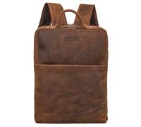 STILORD 'Noé' Large Backpack with Laptop Compartment for 14 Inch Leather Business Backpack for Men Work Backpack for Women Travel Backpack Genuine Leather, Colour:avani - brown