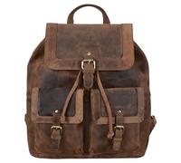 STILORD "Nora" Ladies Vintage Leather Rucksack for 13.3 Inch Laptop Large Daypack Backpack for School Office University in Genuine Leather Colour:Calais - Brown