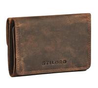 STILORD 'Olive' Stylish Ladies Purse Medium Genuine Leather - Elegant NFC & RFID Wallet for Women - Trifold Wallet with Many Compartments & Coin Pouch in Gift Box, Colour:Kreta - Brown
