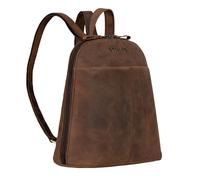 STILORD 'Olivia' Leather City Backpack for Women - Small Vintage Daypack Ladies Handbag-Backpack for 9.7 Inch iPads & 10.1 Inch Tablets - Genuine Leather Rucksack, Colour:sepia - brown