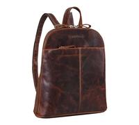 STILORD 'Olivia' Leather City Backpack for Women - Small Vintage Daypack Ladies Handbag-Backpack for 9.7 Inch iPads & 10.1 Inch Tablets - Genuine Leather Rucksack, Colour:florida - brown