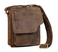 STILORD 'Pete' shoulder bag leather small for men messenger bag cross-body vintage design fit for 8,4 inch tablets bag real leather, Colour:colorado - brown