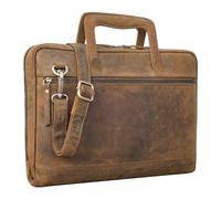 STILORD "Pierce Leather Laptop Bag with Handle A4 Portfolio Vintage Messenger Bag for 13.3" MacBooks Business Bag Laptop Satchel Briefcase Genuine Leather Colour:vinto - brown