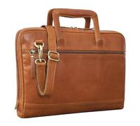 STILORD "Pierce Leather Laptop Bag with Handle A4 Portfolio Vintage Messenger Bag for 13.3" MacBooks Business Bag Laptop Satchel Briefcase Genuine Leather Colour:texas - brown