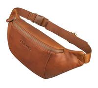 STILORD 'Pino' Elegant Leather Bum Bag Small Cross Body Bag Men Fanny Pack for Women Vintage Leather Bag as Festival Bag Travel Bag Waist Bag Genuine Leather, Colour:Kara - Cognac