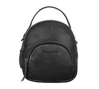 STILORD 'Polina' Women's Mini Daypack Leather XS City Backpack Daypack Small Leather City Backpack Small Mobile Phone Shoulder Bag Ladies Casual Bag, Colour:Black