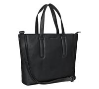 STILORD 'Rachel' Leather Tote Bag with Zip for Women Shoulder Bag Large Handbag with Laptop Compartment Shopper XL Vintage Genuine Leather, Colour:Black