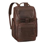 STILORD 'Reggie' XL Leather Backpack Men Laptop Backpack 15-17 inch Business Bag Large Mens Leather Rucksack Vintage for Travelling Work Office, Colour:zamora - brown