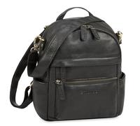 STILORD "Regina" 2-in-1 Leather Backpack Handbags for Women Small Convertible Backpack Ladies Modern Rucksack Bag Real Leather Shoulder Bag Daypack Anti Theft Backpack Colour:Black