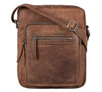 STILORD "Ringo" Leather Shoulder Bag Men's Vintage Crossbody Bag Retro with Many compartments Genuine Leather Bag Colour:Oak - Brown