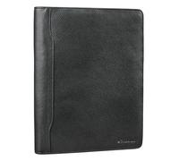 STILORD 'Roland' Leather Conference Folder A5 | Organized Elegance for Business Professionals | Document Organiser Portfolio Folder A5 Leather Document Bag, Colour:Obsidian Black
