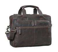 STILORD Ronan Business Briefcase Men's Leather Large Document Bag A4 Leather Genuine Leather - Premium Laptop Bag 16 Inch Work Bag Removable Shoulder Strap 0, Colour: Black, Zamora - Brown, L
