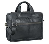 STILORD Ronan Business Briefcase Men's Leather Large Document Bag A4 Leather Genuine Leather - Premium Laptop Bag 16 Inch Work Bag Removable Shoulder Strap 0, Colour: Black, black, L
