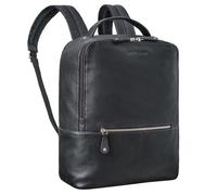 STILORD 'Rory' City Backpack Genuine Leather Large for Men and Women - Elegant Urban Backpack, 15.6-Inch Laptop Backpack, Carry-On Travel Backpack, Colour:black