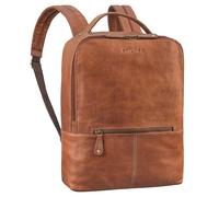 STILORD 'Rory' City Backpack Genuine Leather Large for Men and Women - Elegant Urban Backpack, 15.6-Inch Laptop Backpack, Carry-On Travel Backpack, Colour:mocca - dark brown