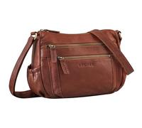 STILORD "Rose Leather Boho Bags Women Medium Size Elegant Real Leather Side Bag Women Long Strap Stylish Shoulder Bag Genuine Leather Handbag Anti Theft Leather Bag Colour:black
