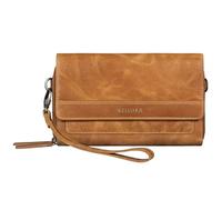 STILORD 'Sabrina' 4-in-1 Womens Leather Mobile Phone Purse Crossbody Bag Shoulder Strap Large Clutch Real Leather Pouch Modern Wallet Phone Bag 7 inch RFID Protection, Colour:perugia - brown