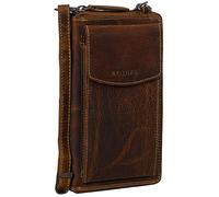 STILORD "Sarah" Leather Shoulder Purse with Mobile Phone Compartment Women's Shoulder Bag Adjustable Vintage Genuine Leather Crossbody Wallet Women Colour:luino - Brown