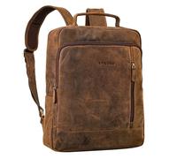 STILORD 'Soline' Large Laptop Backpack Leather Men Genuine Leather Rucksack for Women Daypack Back Pack Ladies Backpack for Uni Work Travel Backpack Womens 15 Inch, Colour:colorado - brown