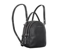 STILORD 'Stacy' Small Backpack Handbag Leather Daypack for Women Mini Backpack Vintage Handbag for Walking Shopping XS Rucksack Bag Genuine Leather, Colour:Black