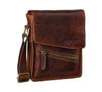 STILORD 'Steve' Mens Leather Messenger Bag Brown Small Shoulder Bag for Men Vintage Cross Body Bag for 8 inch Tablets Satchel Genuine Leather, Colour:florida - brown