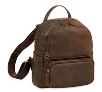 STILORD "Sue" Leather Backpack for Women - Small Elegant Ladies Backpack - Mini Daypack for City, Travel and Leisure - Anti-Theft Genuine Leather Rucksack Bag Woman Colour:Zamora - Brown