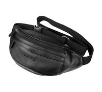 STILORD 'Terry' Leather Waist Belt Bag Vintage Bum Bag for Men and Women Genuine Leather Belt Pouch for Dog Walking Running Pack Festival Bag, Colour:Black