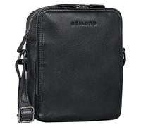 STILORD 'Tobias' Small Cross Body Bag for Men Elegant Man Bag Modern Small Shoulder Bag Phone Purse for Vintage Lovers in Genuine Leather, Colour:black