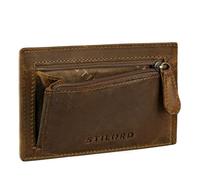 STILORD 'Trevor' Credit-Card Holder Leather RFID Protector Mini Wallet for Men and Women in Black Gift Box, Colour:Soria - Brown