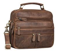 STILORD "Veland" Vintage Messenger Bag for Men Genuine Leather Men Business Bag Small Camera Bag Leather Shoulder Bag Men Colour:Middle Brown