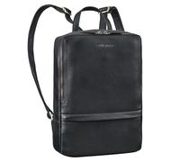 STILORD 'Verona' Real Leather Backpack for Men & Women Medium-Sized City Daypack Handbag Elegant Travel Bag Laptop Backpack 13-13.3 Inch Rucksack Genuine Leather, Colour:black