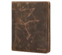 STILORD 'Wesley' Elegant Brown Leather Portfolio A4 Folder with Zipper - Document Organizer Personal Agenda Pockets for Tablets 13 Inch for Office & Meetings