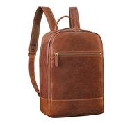 STILORD 'Willis' Leather Backpack for Women and Men Large Business Rucksack for Office College School 15 inch Laptop Backpack from Real Leather, Colour:kara - cognac