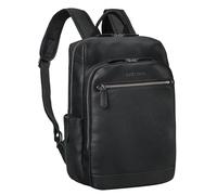 STILORD 'Yuki' Leather Backpack Men Business Vintage Backpacks for 13,3 inch MacBook Laptop Bag Modern Daypack for Work Office Genuine Leather, Colour:black