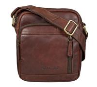 STILORD 'Zac' Small Leather Shoulder Bag Men Brown Vintage Cross-body Bag Mens Leather Handbag, Colour:cognac dark brown
