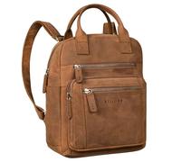 STILORD "Zane" Premium Leisure Backpack Women Leather Medium-Large - Ideal as a Travel Backpack with Trolley-Holder - Vintage Daypack Made of Genuine Leather - 12 Inches Colour:tan - Dark Brown