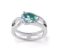 StiloVero Dew of Dawn Moissanite Ring - Thick 18K Gold Plated Solid 925 Sterling Silver for Long Lasting Shine, Certified Lab Created Moissanite, Dazzling Fire, Luxurious Gift Box - Perfect for