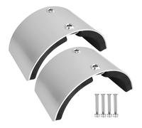 Stilt Metal Replacement Parts, 2 Pcs, Alloy Aluminum Build, With Cushioned Pads For Comfort, Compatible With All Major Brands, Four Screws And Two Curved Metal Plates Included For Easy Installation