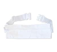 Stilux® Ihram Belt with Bum Bag for Hajj & Umrah, White Cotton Pilgrim Belt with 3-Compartment Pocket and Flat Buckle, White, Gürtel mit Bauchtasche